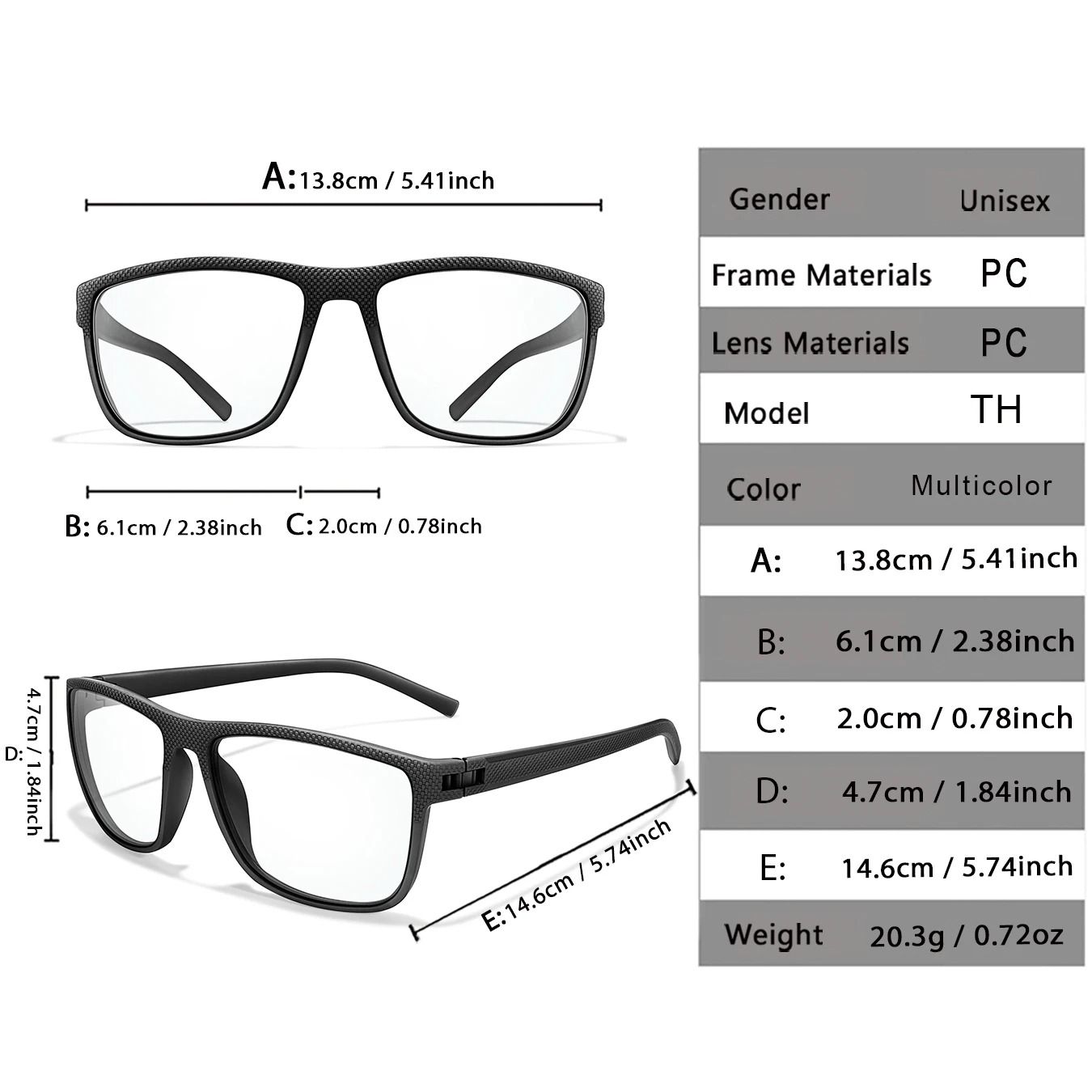 Photochromic Rectangular Reading Glasses