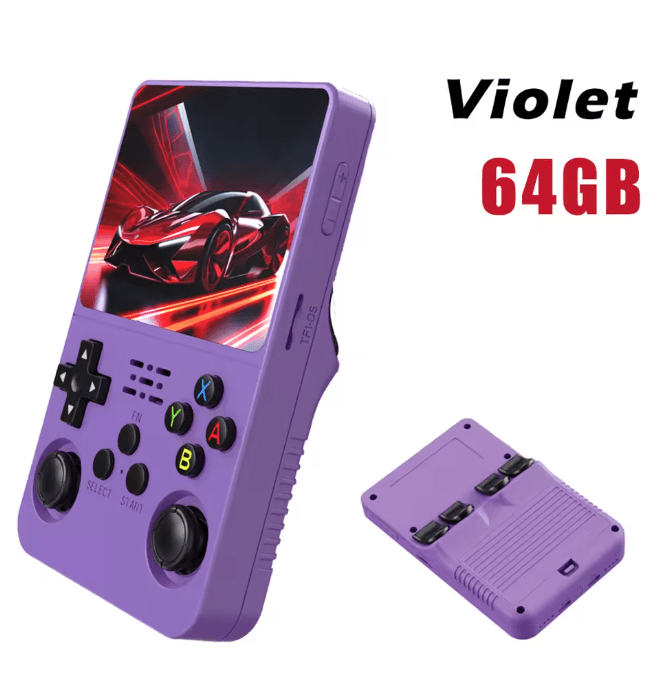 R36S Retro Handheld Game Console with 3.5 Inch IPS Screen and 64GB 15000 Games