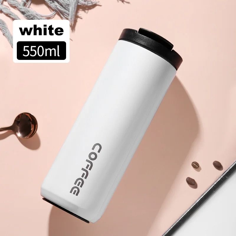 Stainless Steel Thermal Coffee Mug 400ml Leak Proof Travel Cup