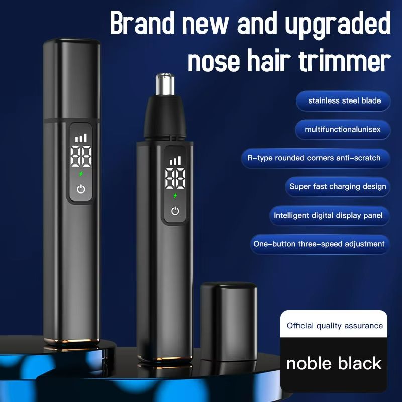 Xiaomi Rechargeable Nose and Ear Hair Trimmer – Touch Screen Portable Grooming Clipper with Type-C Fast Charging