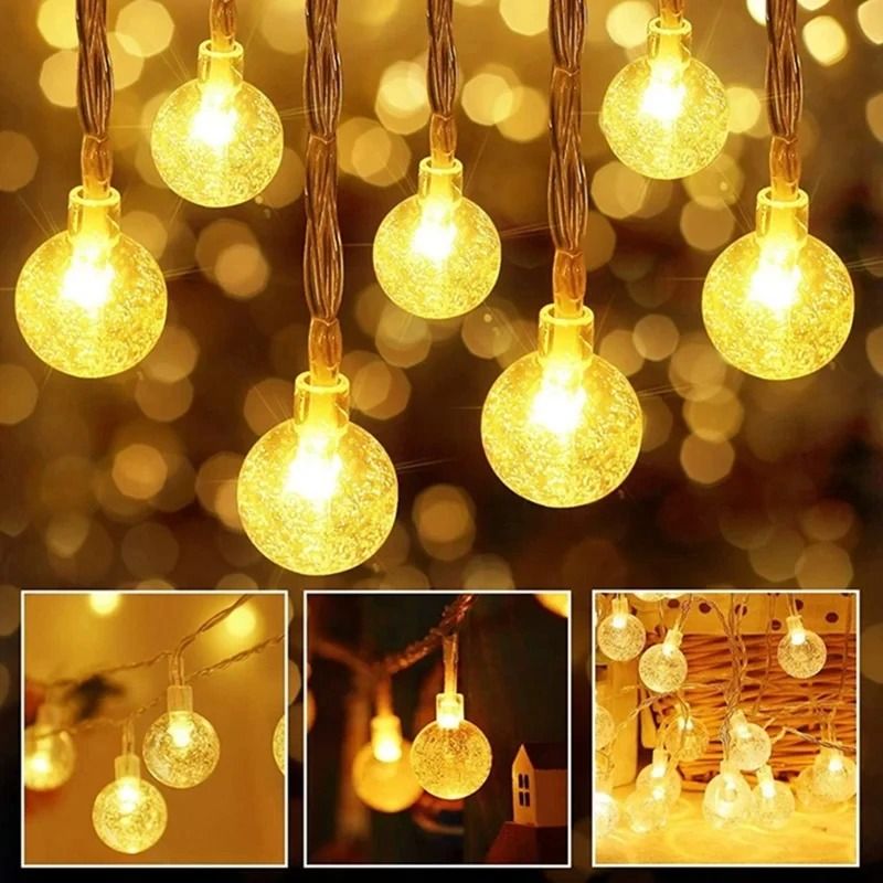 LED Crystal Ball String Lights