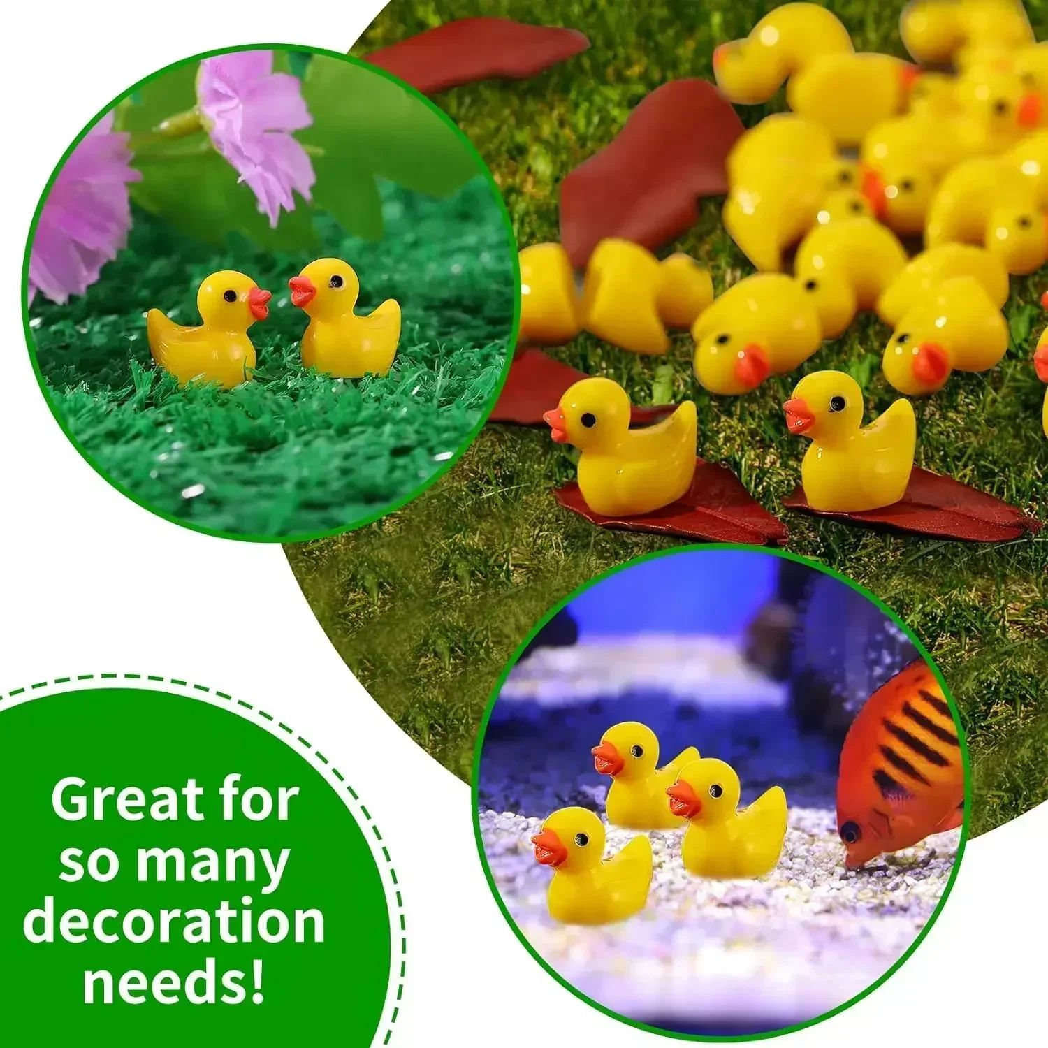 Mini Resin Duck Figurines Set