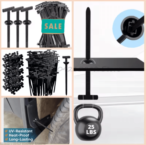 Self-Locking Universal Nylon Cable Ties with Buckle & Pin