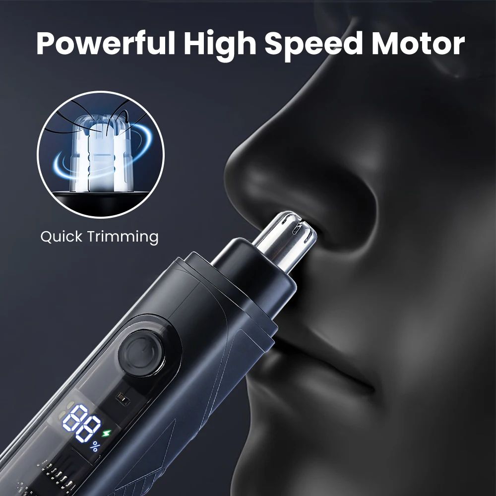 Rechargeable Nose Hair Trimmer Portable Facial Grooming Tool for Men