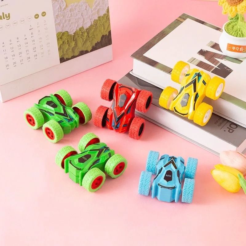 Mini Double-Sided Inertia Car – 360° Rotating Stunt Toy for Boys and Girls