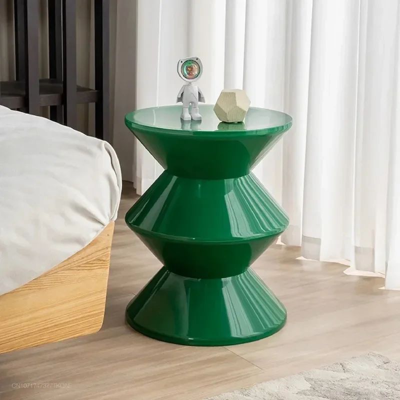 Modern Plastic Side End Table - Durable Small Coffee Table Nightstand for Living Room Sofa Hallway Balcony & Bedroom