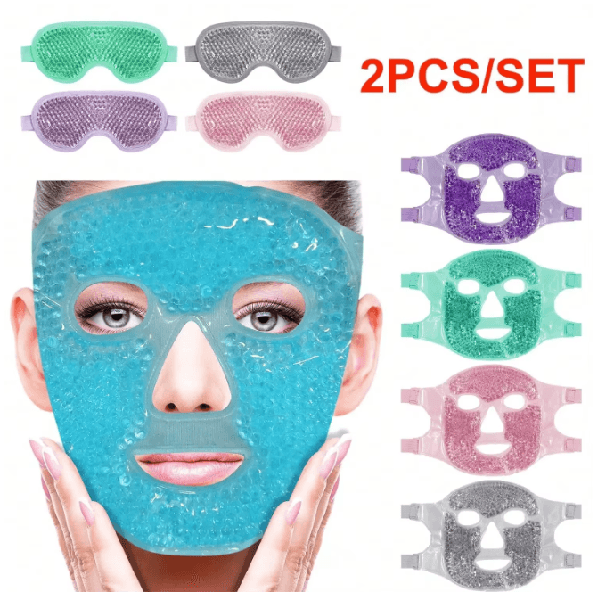 CoolEase Gel Cooling Face and Eye Mask Hot Cold Compress Pack