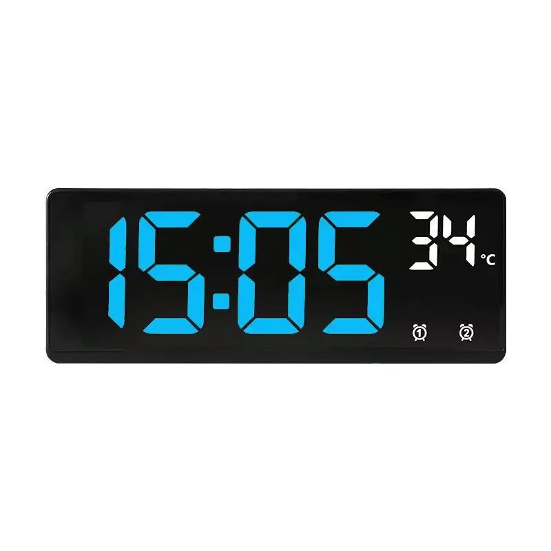 Voice Control LED Digital Alarm Clock with Temperature