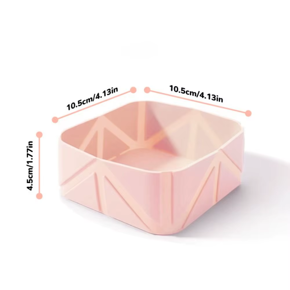 Collapsible Dog Bowl with Clip Portable Silicone Pet Travel Bowl for Food and Water