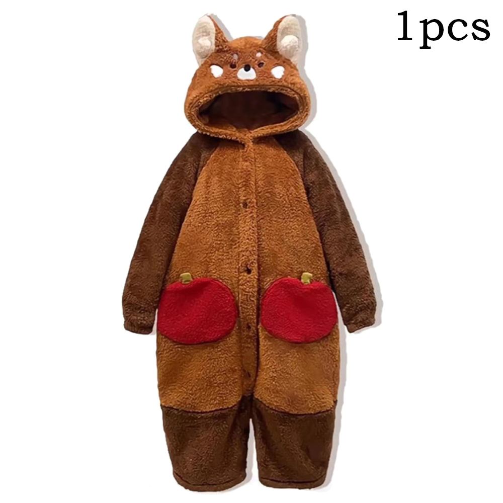 Adult Kigurumi, Raccoon Onesie Pajamas, Cartoon Animal Costume, Soft Fleece Nightgown, Halloween, Christmas, Loungewear