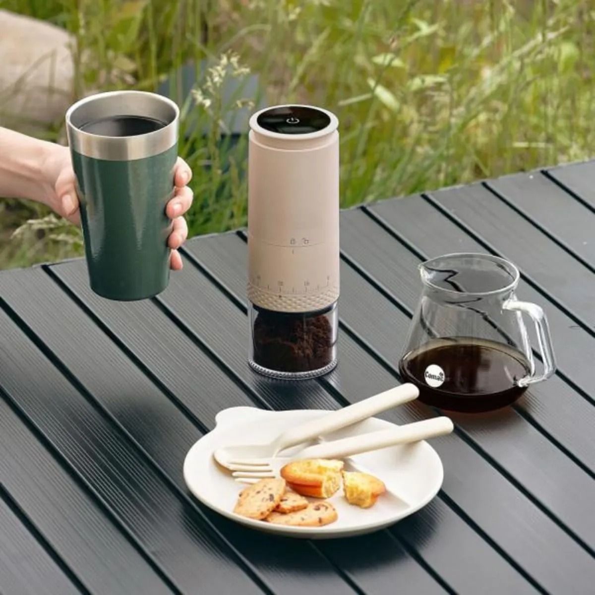 1500mAh Electric Coffee Burr Grinder USB C Adjustable Bean Grinding Machine
