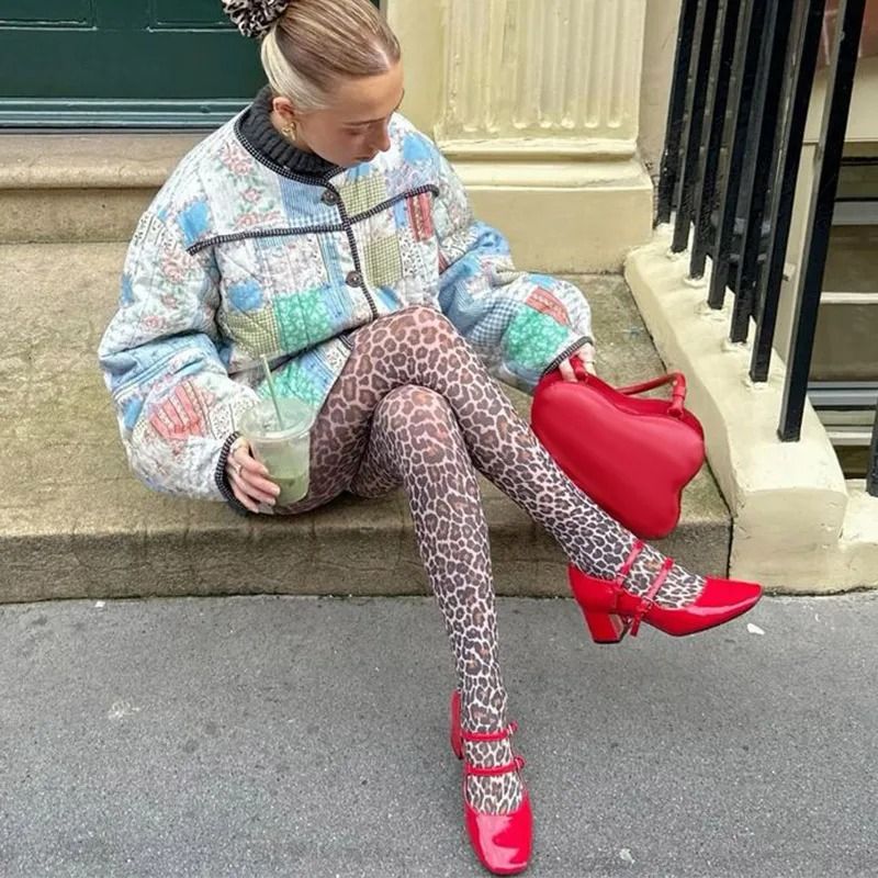 Leopard Print Fashion Tights