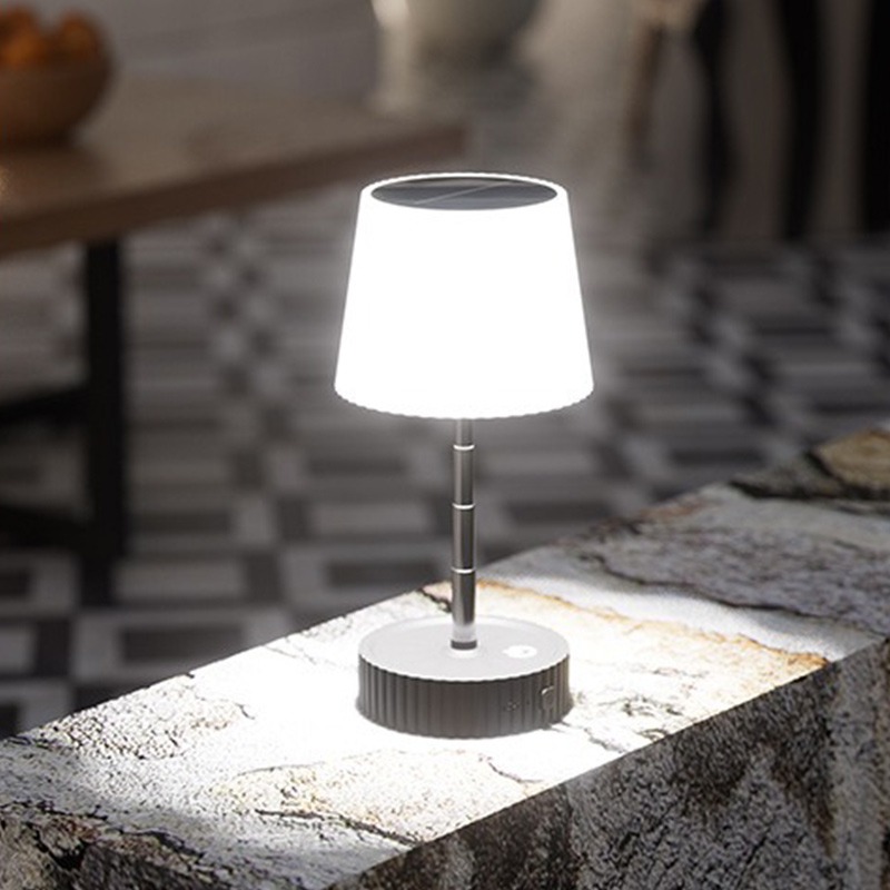 Folding Mini Solar Table Lamp for Outdoor Home Lighting, Rechargeable Balcony Lamp, Patio and Desktop Night Light