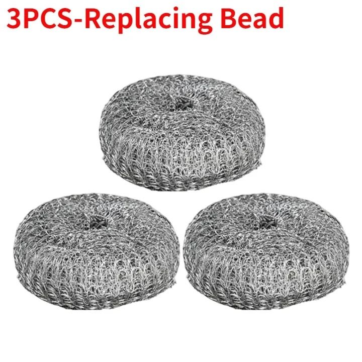 Stainless Steel Pot Brush Heavy Duty Metal Scrubber with Handle