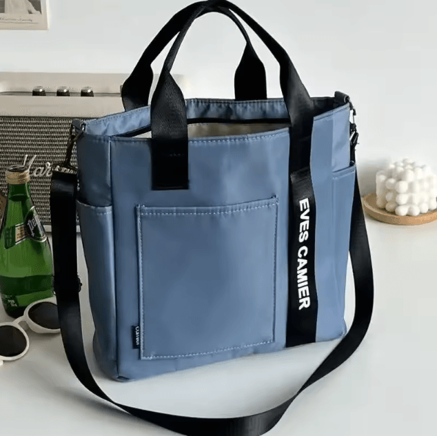 Casual Large Capacity Waterproof Tote Shoulder Bag Nylon Canvas Handbag