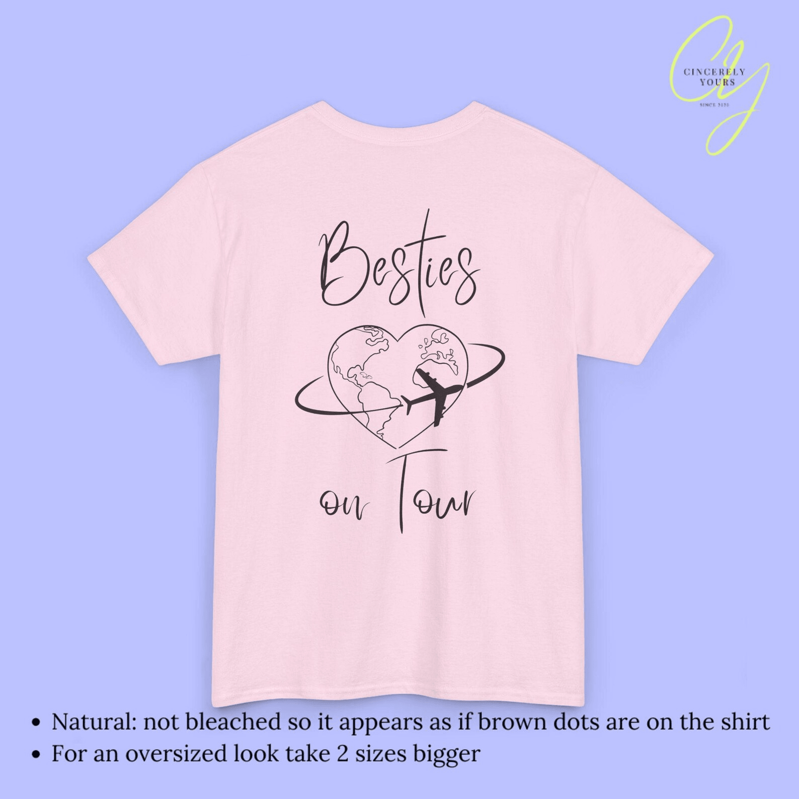 Besties On Tour Shirt Personalized Girls Trip Vacation Tee Custom Travel Shirt