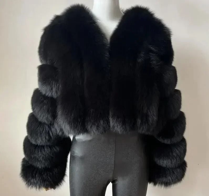 Luxury V-Neck Faux Fox Fur Coat | Chic Winter Teddy Jacket & High-Fashion Outerwear System