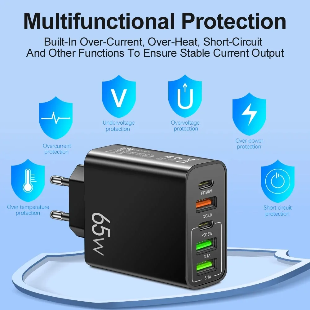 USB C Charger Power Adapter Fast Charging Phone Charger PD Quick Charge Wall Charger