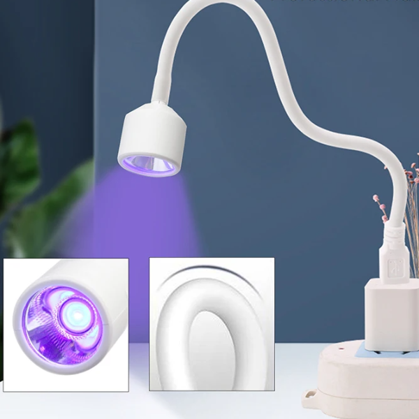 Mini Nail Dryer UV LED Lamp, Foldable Desk Lamp, USB Curing Lights for Gel Polish, Quick Dry Nail Art Dryer Manicure