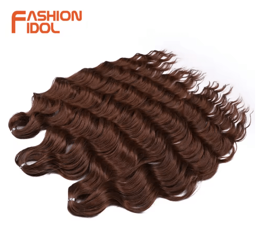 Anna Hair 24 Inch Loose Deep Wave Synthetic Crochet Braiding Hair Ombre Blonde Water Wave