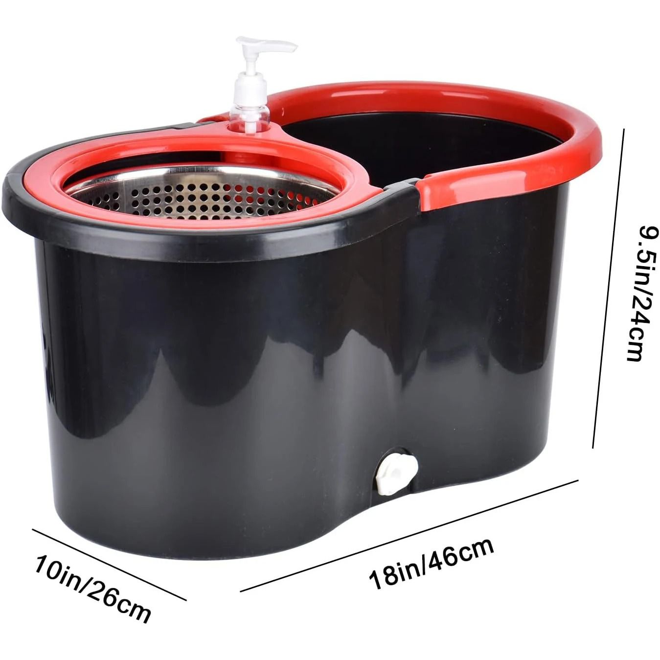 Spin Mop and Bucket Set with Wring System and 3 Microfiber Heads