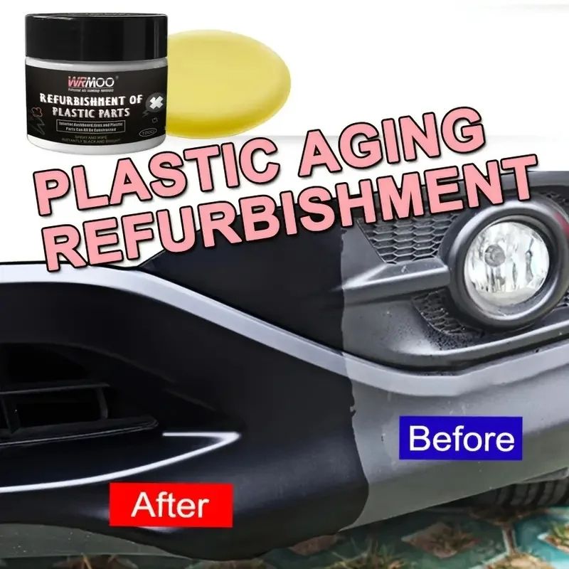 Car Plastic Restorer, Back to Black Gloss Renewal Wax for Interior & Exterior, Durable Repair Coating