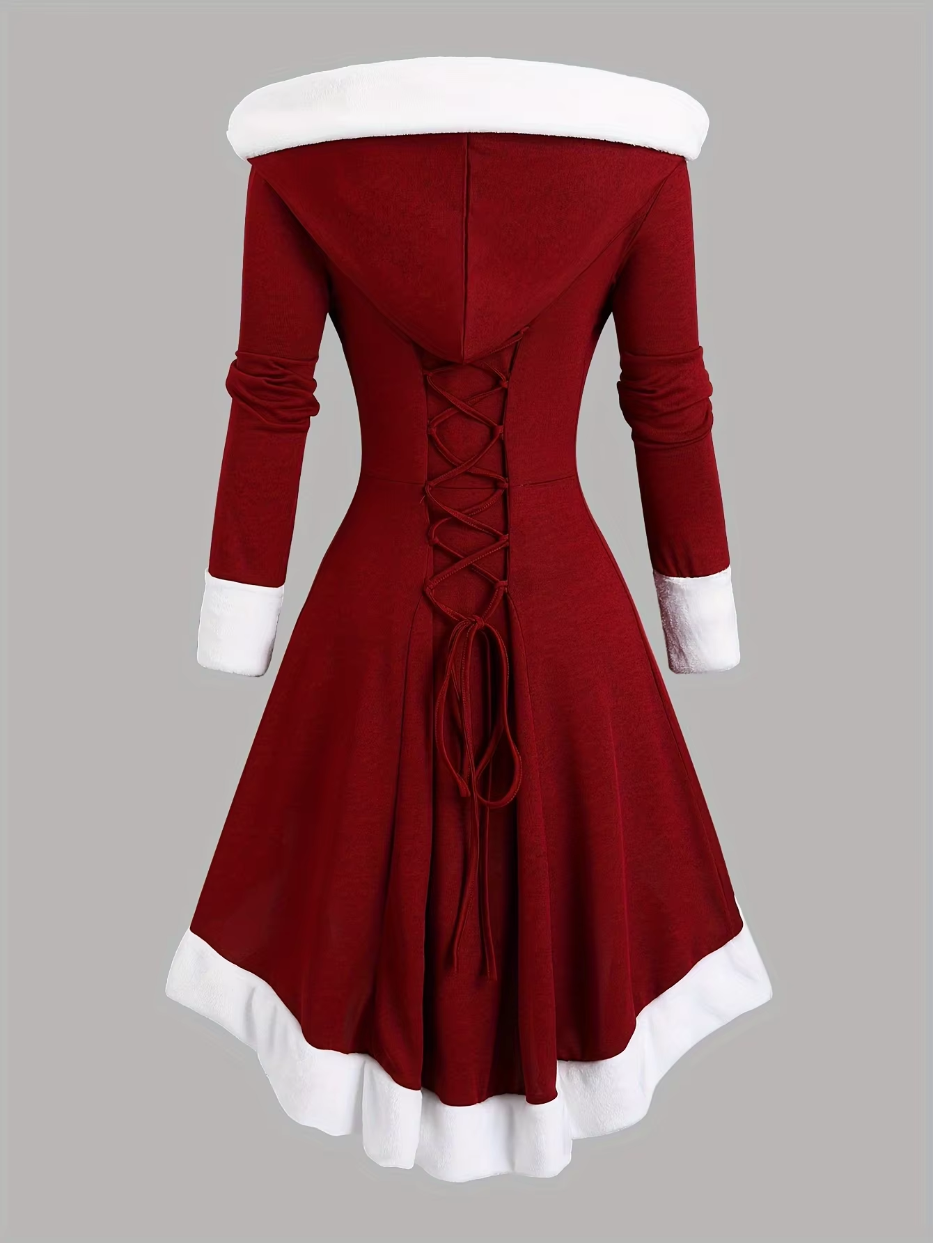 Autumn and Winter Vintage Long Hooded Dress for Women – European and American Fashion