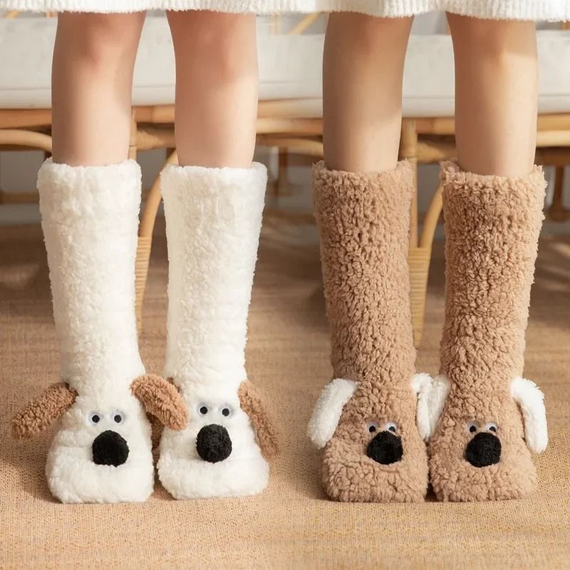Kawaii Winter Sleeping Socks Soft Cozy Home Socks for Adults