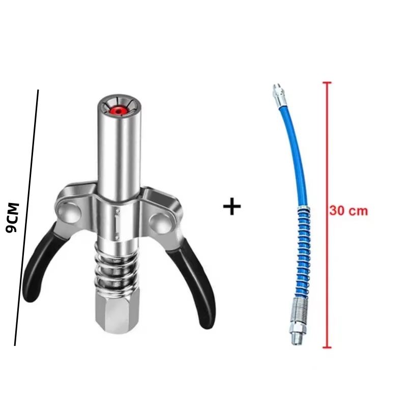 Heavy-Duty Quick Release Grease Gun Coupler – 10,000 PSI, 1/8