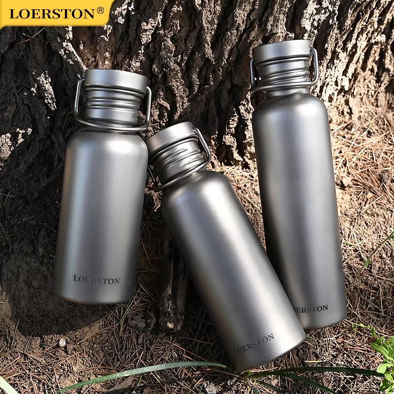 Portable Pure Titanium Sports Water Bottle for Outdoor Cycling and Camping