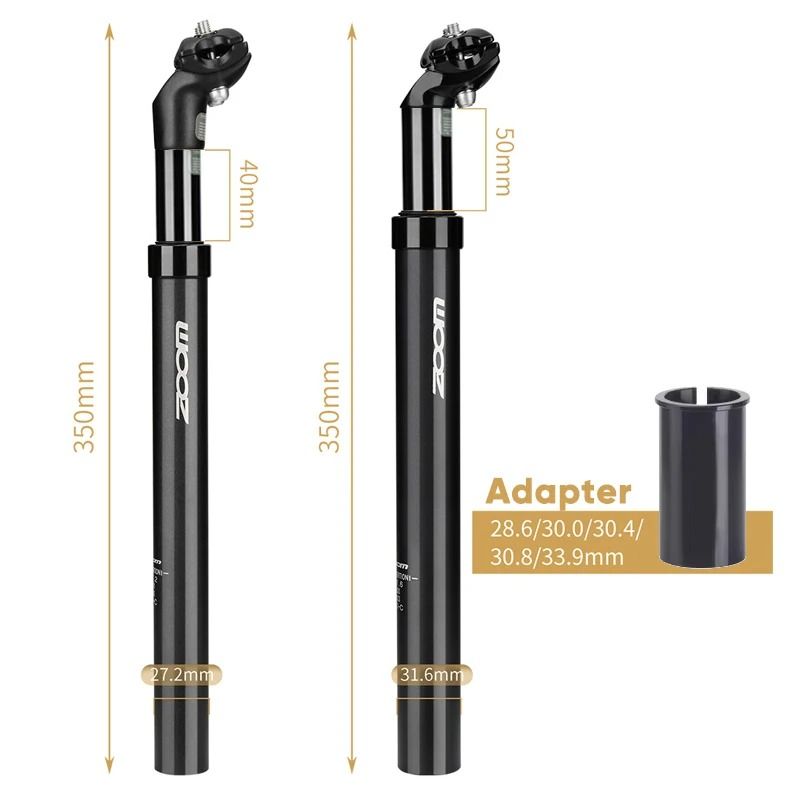 ZOOM Bike Suspension Seatpost Shock Absorber Seat Tube for MTB with Multiple Diameter Options