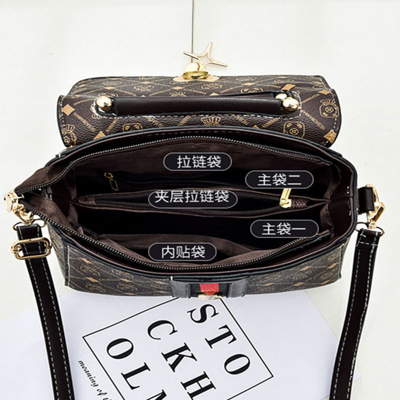 Tote Luxury Designer Handbag, Women Handbags Leather, New Shoulder Bag Women, Printed Monogram Single Shoulder Bag