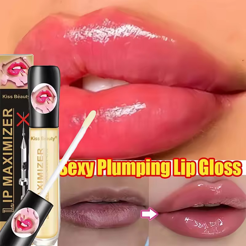 Fast Volumising Lip Plumper Serum, Dermal Lip Volume Boost, Sexy Lip Oil Gloss Increase, Hydrating Lip Care Treatment