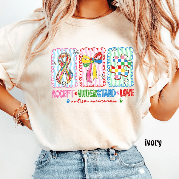 Autism Acceptance Comfort Colors Shirt – Understand Love Neurodiversity Tee Gift