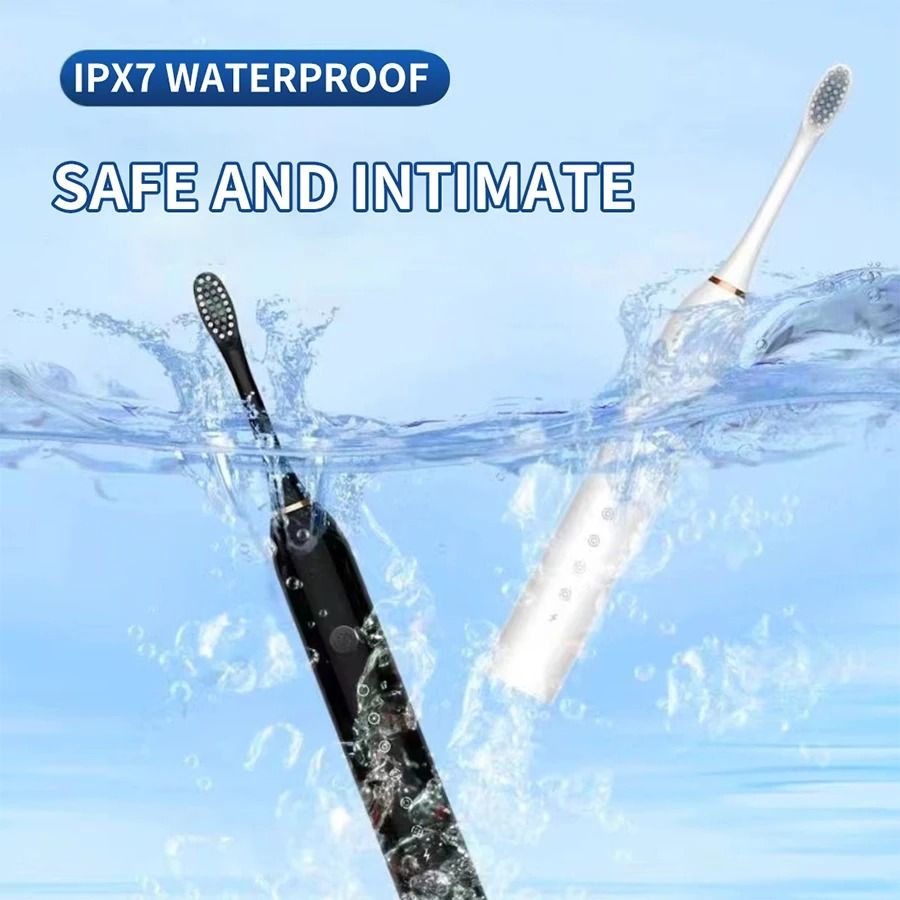 Electric Ultrasonic Toothbrush Six Speed Mode USB Charging Waterproof Adult Tooth Cleaner Couple Set