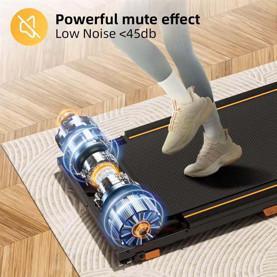 Under Desk Incline Treadmill Compact Walking Pad 330 lbs Capacity