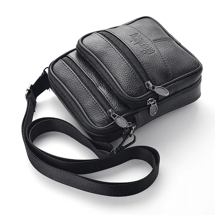 Mens Genuine Leather Crossbody Bag High Quality Retro Business Messenger Bag