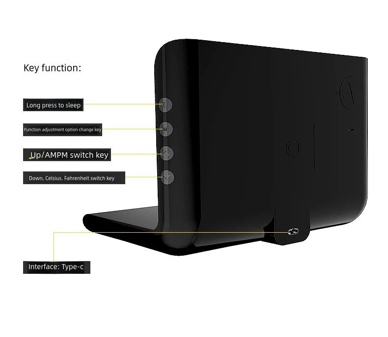 3 in 1 Wireless Charger with LED Desktop Clock and Calendar