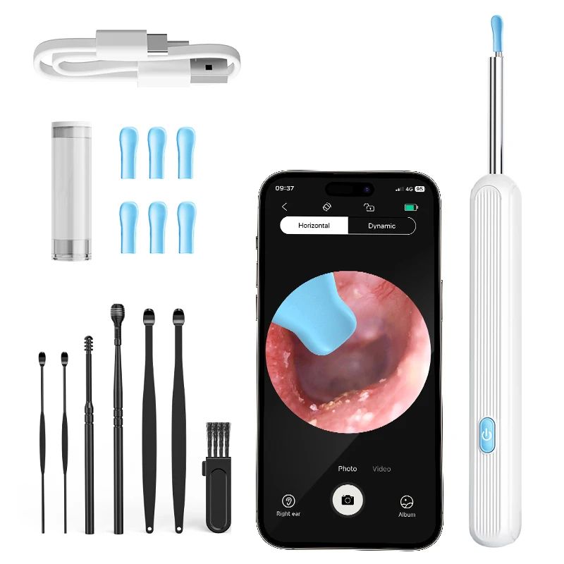 Wireless HD Visual Ear Cleaner with Camera – USB Rechargeable Otoscope Wax Removal Tool