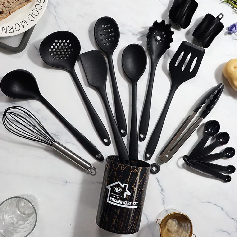 18-Piece Professional Silicone Kitchenware Set – Heat-Resistant Non-Stick Cookware