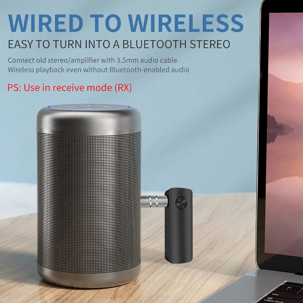 High-Fidelity Bluetooth 5.3 Wireless Audio Transceiver and 2-in-1 Car Adapter