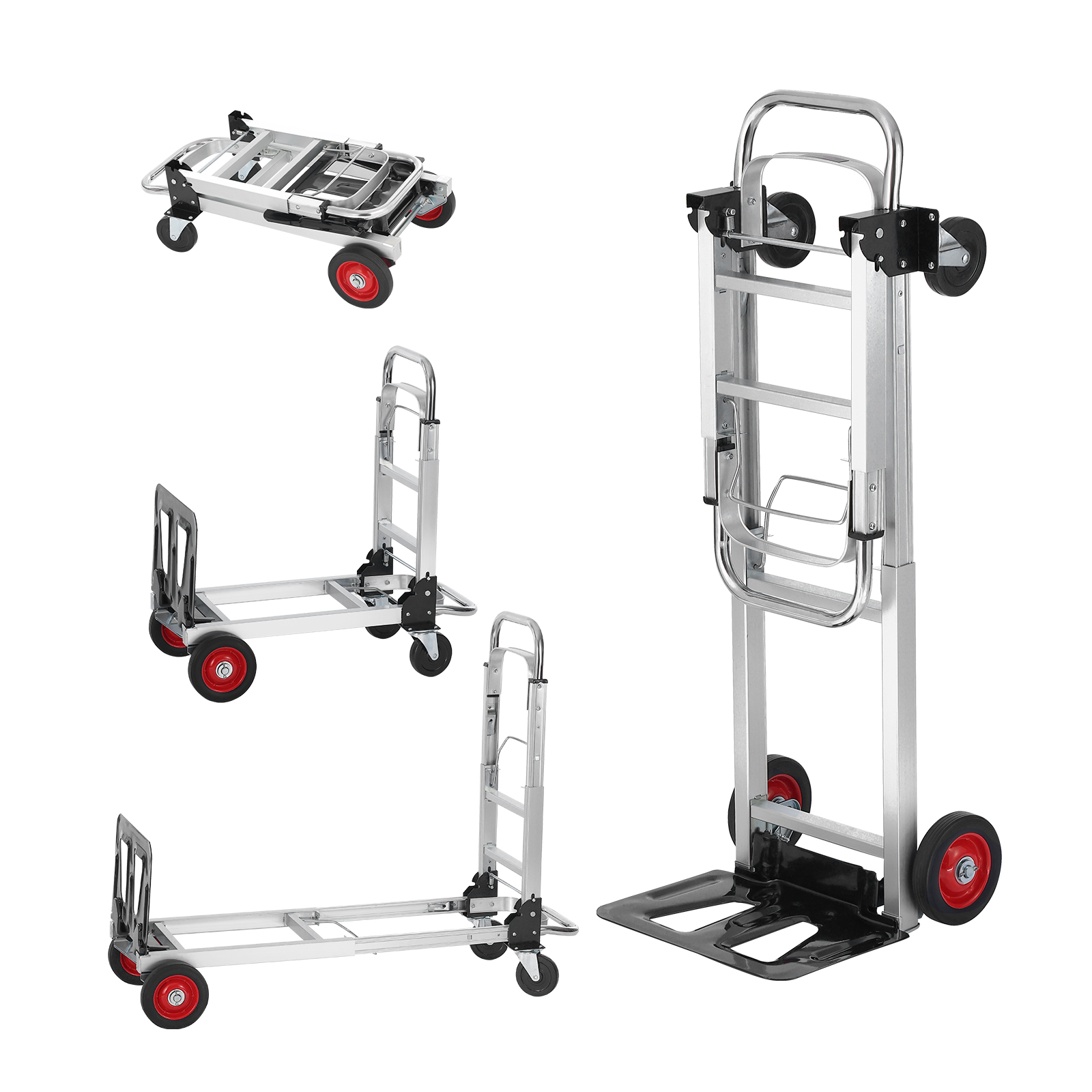 Folding Hand Truck Portable Utility Dolly Cart for Moving, Travel and Warehouse Use
