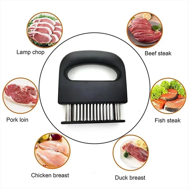 Stainless Steel Blade Meat Tenderizer Tool for Steak and Beef Preparation