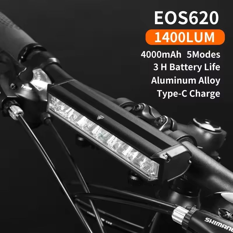 USB Rechargeable Bike Light 8000mAh High Lumen Waterproof Headlight