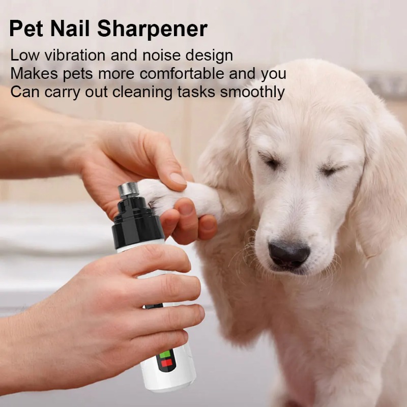 Rechargeable Painless Pet Nail Grinder, Electric Grooming Tool for Dogs Cats, Quiet Operation, Gentle Nail Trimmer