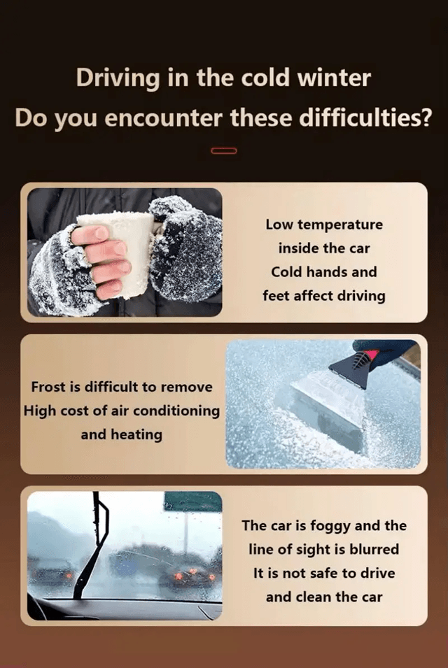 HeatDrive Portable Car Heater 12V Windshield Defroster Fan