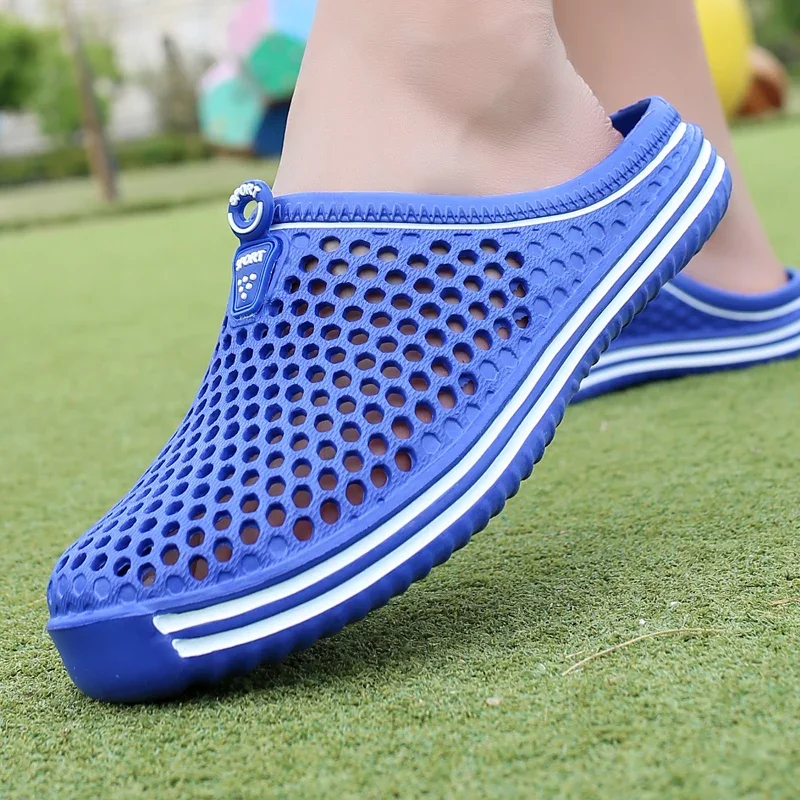 Unisex Hollow Out Beach Slippers, Men Shoes Casual Flip Flops, Women Sandals, Non-Slip Summer Beach Shoes