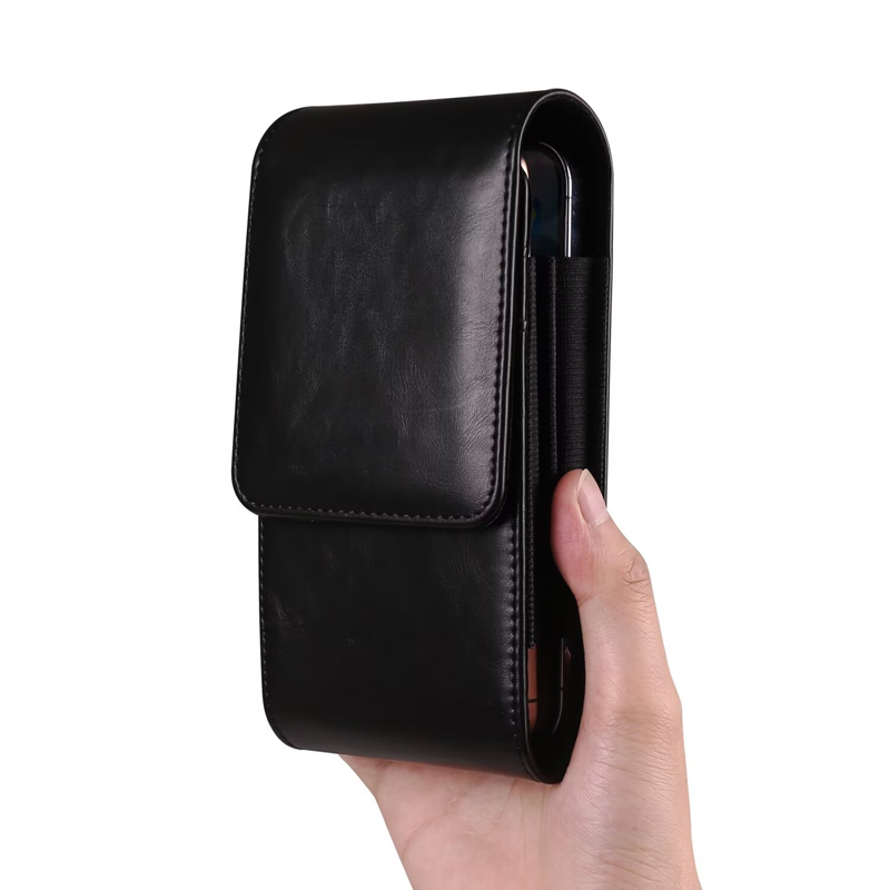 Vertical Dual Pouch Cell Phone Belt Pouch Durable Smartphone Waist Holder Case