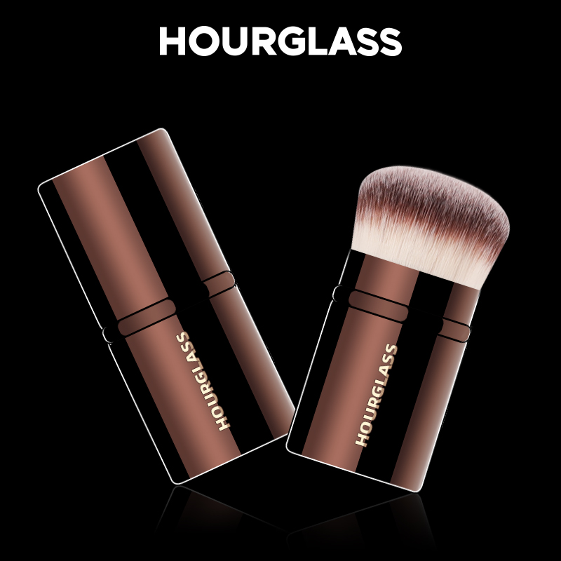 Hourglass Makeup Brush No.23 Retractable Blush Brush Soft Skin Friendly Fiber Hair Fashion Design Single Face Brush