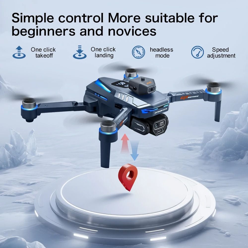 GT8 Foldable Drone with GPS Obstacle Avoidance and 360 Dual Cameras